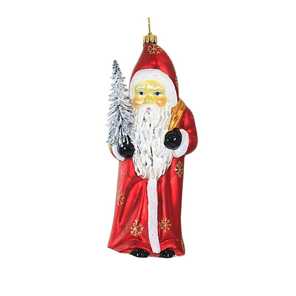Gabriela Christoff Ornaments 6.25In Ruby Red St. Nick, Glass, Ornament Christmas Santa 400F