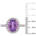 thumbnail image 2 of Everly Women's Created Sapphire and Created Amethyst 10k Rose Gold Ring, 2 of 8