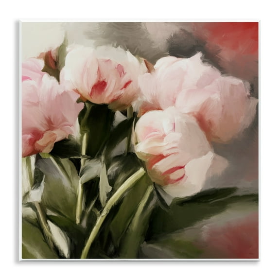 Stupell Industries Pink Floral Arrangement Botanical & Floral Painting Unframed Art Print Wall Art, 12 x 12