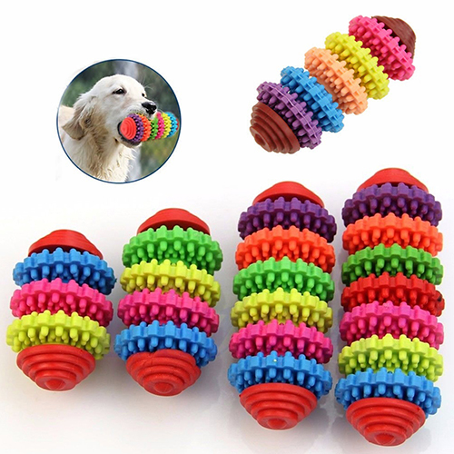 Durable Rubber Pet Dog Puppy Cat Dental Teething Healthy Teeth Gums Chew Toy Fun
