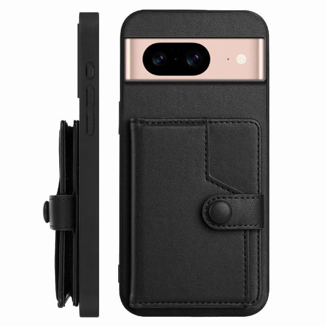 FOXDOCK Case for Google PIXEL 8A RFID-Blocking Card Holder - Stylish Button Closure Design