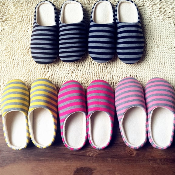 KALLORY 1 Pair Mens Thermal Slippers in Coffee Color for Home Use with Non-slip Mute Comfortable Wearing