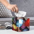 thumbnail image 5 of Goofa Easter Egg Tissue Box Cover PVC Leather Tissue Holder Square Facial Tissue Case Facial Paper Organizer Dispenser for Bathroom, Vanity Countertop, 5 of 8