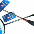 thumbnail image 3 of Kevenz 2 Pack Graphite High-Grade Badminton Racquet, Professional Carbon Fiber Badminton Rackets, 1 Black And 1 Red Racket, 1 Carrying Bag, 3 of 4