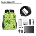 thumbnail image 6 of Cauagu Green Avocado Print Backpacks,Travel Daypack Casual Laptop Backpack Bookbag Fits 15 Inch Computer for Men Women, 6 of 8