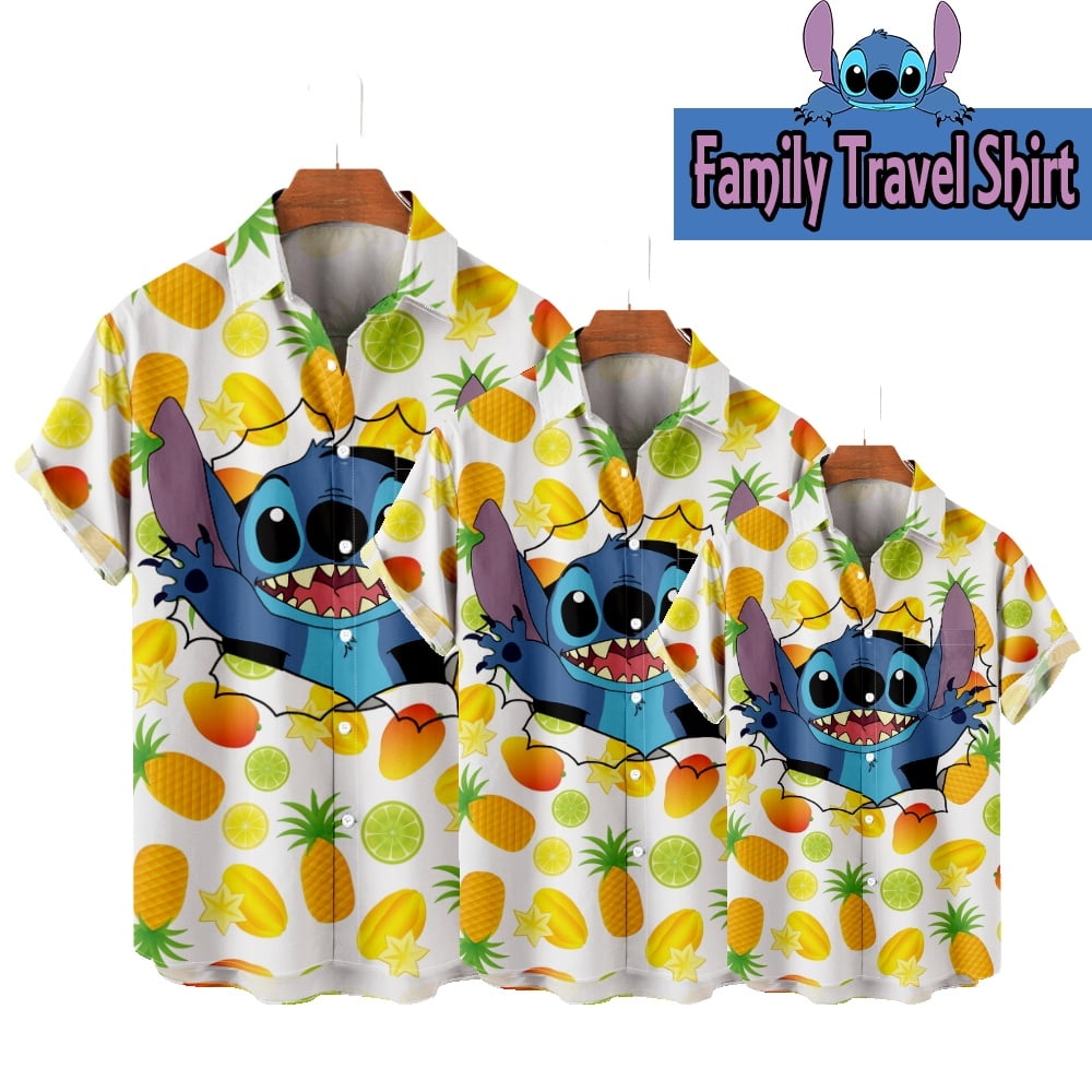 Lilo And Stitch Bowling Shirts Family Matching Shirts Aloha Shirt ...