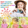 thumbnail image 3 of Cámara para niños, cámara para niños con trípode, lente giratoria de 180°, foto de 40 MP y vídeo HD 720P/pantalla IPS de 2,4 pulgadas, buen regalo para niños de 3 a 10 años, azul, 3 of 5