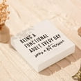 thumbnail image 4 of 5x5 IN Sarcastic Decor Wooden Box Sign, Funny Coworker Colleague Gifts Desk Office Decor, Being a Functional Adult Every Day Seems a Bit Excessive Wooden Box Block Sign, 4 of 7