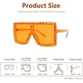 thumbnail image 3 of Oversized Trendy Crystal Sunglasses for Men Women Elton Party Favors Rhinestone Rectangle Glasses, 3 of 6