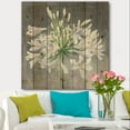 thumbnail image 2 of Designart 'Cleome Splash Flower I' Traditional Floral Print on Natural Pine Wood, 2 of 3