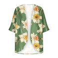 thumbnail image 5 of BangWanChi Summer Cardigans for Women Lightweight 2024 Women's Spring Summer Loose Casual Fashion Long-sleeved Cardigan Top, 5 of 5