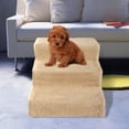 thumbnail image 5 of Clearance! Pet Stairs 3 Steps Indoor Dog Cat Steps Ramp Ladder for Puppies Up to 55 lbs, Beige, 5 of 8