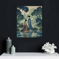 thumbnail image 5 of Nawypu Blue And Green Chinese Dynasty Scenic Canvas Print Pictures Artwork Decoration Chinoiserie Asian Style Canvas Wall Art Ready To Hang For Living Room Bathroom Bedroom Office, 5 of 5
