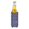 thumbnail image 2 of Carolines Treasures CJ1068-LMUK Letter L Football Purple and White Ultra Beverage Insulators for slim cans  Slim Can, 2 of 2