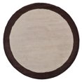 thumbnail image 3 of Rugsotic Carpets Hand Tufted Wool Eco-Friendly 8'x8' Area Rugs Round Cream Brown Contemporary Modern High Pile Thick Handmade Anti Skid Indoor Rug for Living Room, Bedroom K00201, 3 of 6