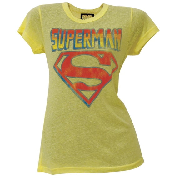 Superman - Classic Logo Juniors T-Shirt - Large