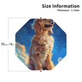 thumbnail image 3 of Pofeuu Starry Sky Cloud Dog Print Leather Coasters Set of 6, Round Cups Mugs Mat Pad for Home Kitchen Heat Resistant Drink Coasters,Octagon, 3 of 7