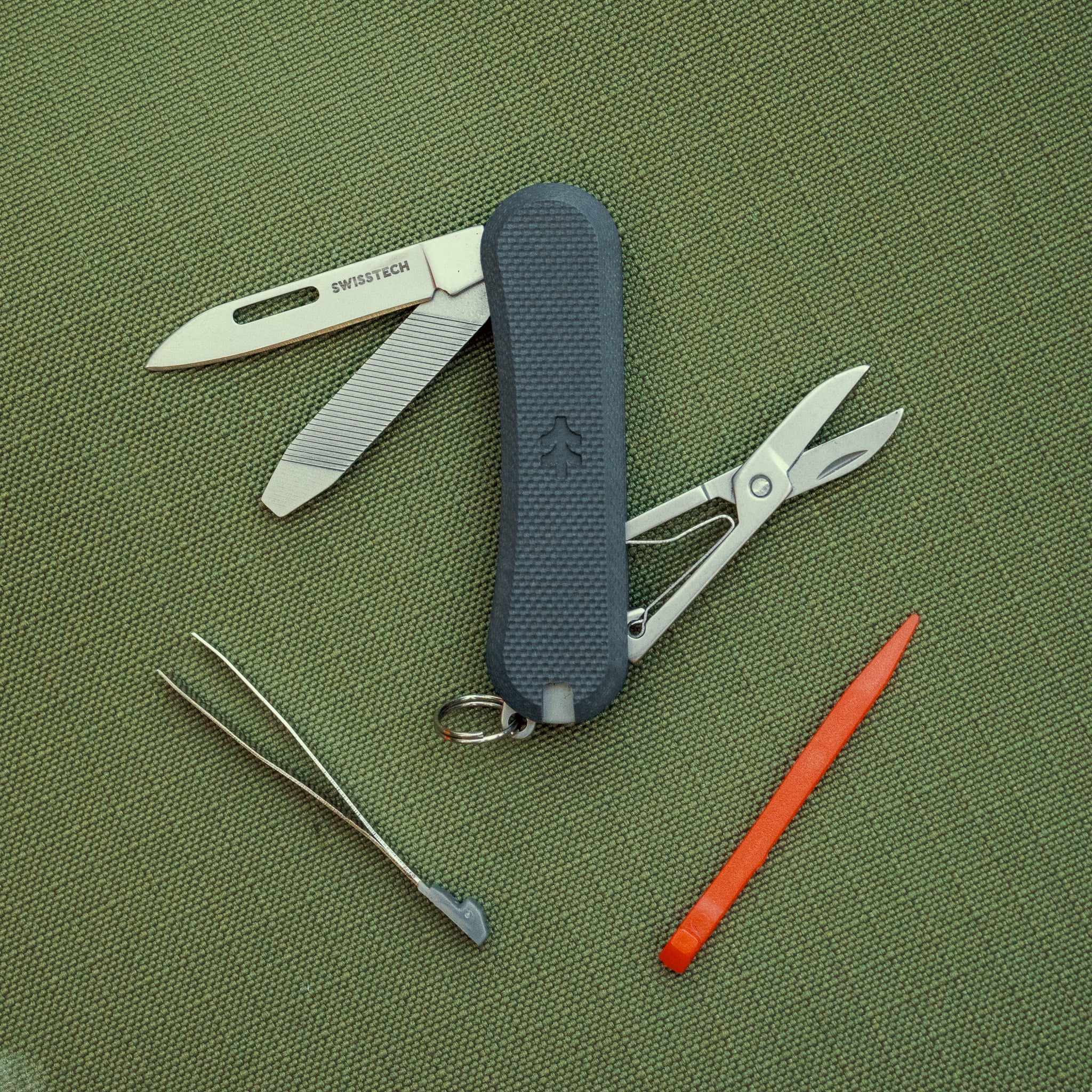 Swiss Tech Listig 7 in 1 Folding Multitool with G-10 Handle
