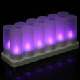 thumbnail image 2 of Juego de 12 velas LED recargables con control remoto, 7 colores, perfectas para decoración en bodas, fiestas y Navidad. Incluye copas esmeriladas y base de carga. Seguras y duraderas, ¡ideal para, 2 of 7