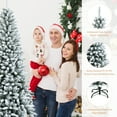 thumbnail image 2 of Topbuy 7.5FT Slim Snow-Flocked Christmas Tree Hinged Pencil Tree W/ 1189 Branch Tips Premium PE & PVC, 2 of 10