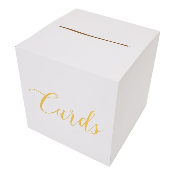 Caja De Tarjeta Blanca, Caja De Tarjeta Exquisita Plegable Con 10 Tarjetas En Para La Fiesta