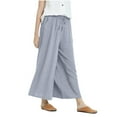 thumbnail image 2 of HUPOM Dress Pants Women Womens Pants Standard Low Waist Rise Ankle Flare-Leg Gray 2XL, 2 of 6