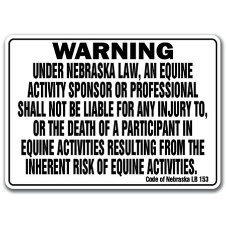 Alabama Equine 12" x 18" Aluminum Sign warning statute horse farm