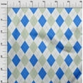 thumbnail image 3 of oneOone Georgette Viscose Blue Fabric Check Argyle Sewing Material Print Fabric By The Yard 42 Inch Wide, 3 of 5