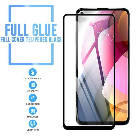 GSA Black Boarder Full Glue Tempered Glass for Moto G Stylus 2021, XT2115 Quantity 2
