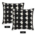thumbnail image 4 of Multi-Size Linen Sofa Pillow Cover Invisible Zipper Open And Close Strong Use For Sofa Chair Garden Sofa Car Black Houndstooth Vintage Texture_3 20"X20", 4 of 8