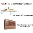 thumbnail image 3 of 2 Pcs 40cm Métal Blanc Triangle Pliage Support Support Support Support Mural, Cadeau Max, 3 of 5