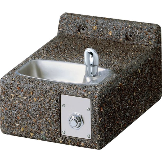 Elkay Outdoor Stone Fountain Wall Mount, NonFiltered NonRefrigerated