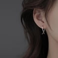 thumbnail image 2 of 925 Sterling Silver X Hoop Earrings for Women Teens Minimalist Hoop Earrings Huggie, 2 of 6