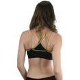 thumbnail image 2 of ToBeInStyle Women's Four Thin Metallic Strap Racerback Double Layer Bra, 2 of 5