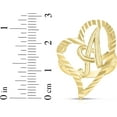 thumbnail image 4 of Floreo 10k Yellow Gold A-Z Cursive Letter and Heart Initial Ring, Large Heart (1.1"), 4 of 5