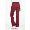 thumbnail image 3 of Dickies Essence Medical Scrubs Pant for Women Mid Rise Straight Leg Drawstring DK106, XXS, Wine, 3 of 7