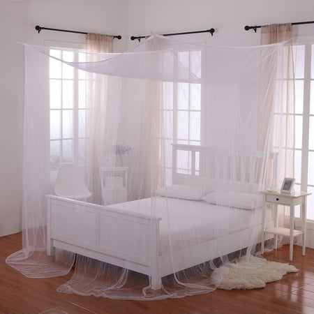 White Palace 4-Post Bed Sheer Mosquito Net Panel