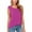 Hot Pink, variant on qucoqpe Womens Backless Tank Tops Summer Casual Crew Neck Sleeveless T-Shirts Lightweight Loose Tees Solid Blouse