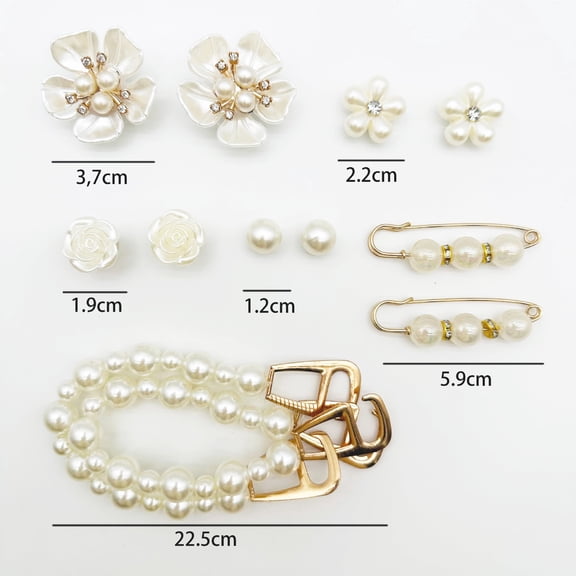 XIBUFE Croc Shoe Accessories,Vintage Decorative Metal Ornaments,Detachable Shoe Charms,3D Diy Pearl Shoe Accessories Croc Charms for Stylish Personalization