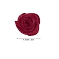 thumbnail image 2 of Unique Bargains Mini Satin Ribbon Roses Tiny Fabric Flowers Embellishments Rosettes Applique Burgundy 30 Pcs, 2 of 5
