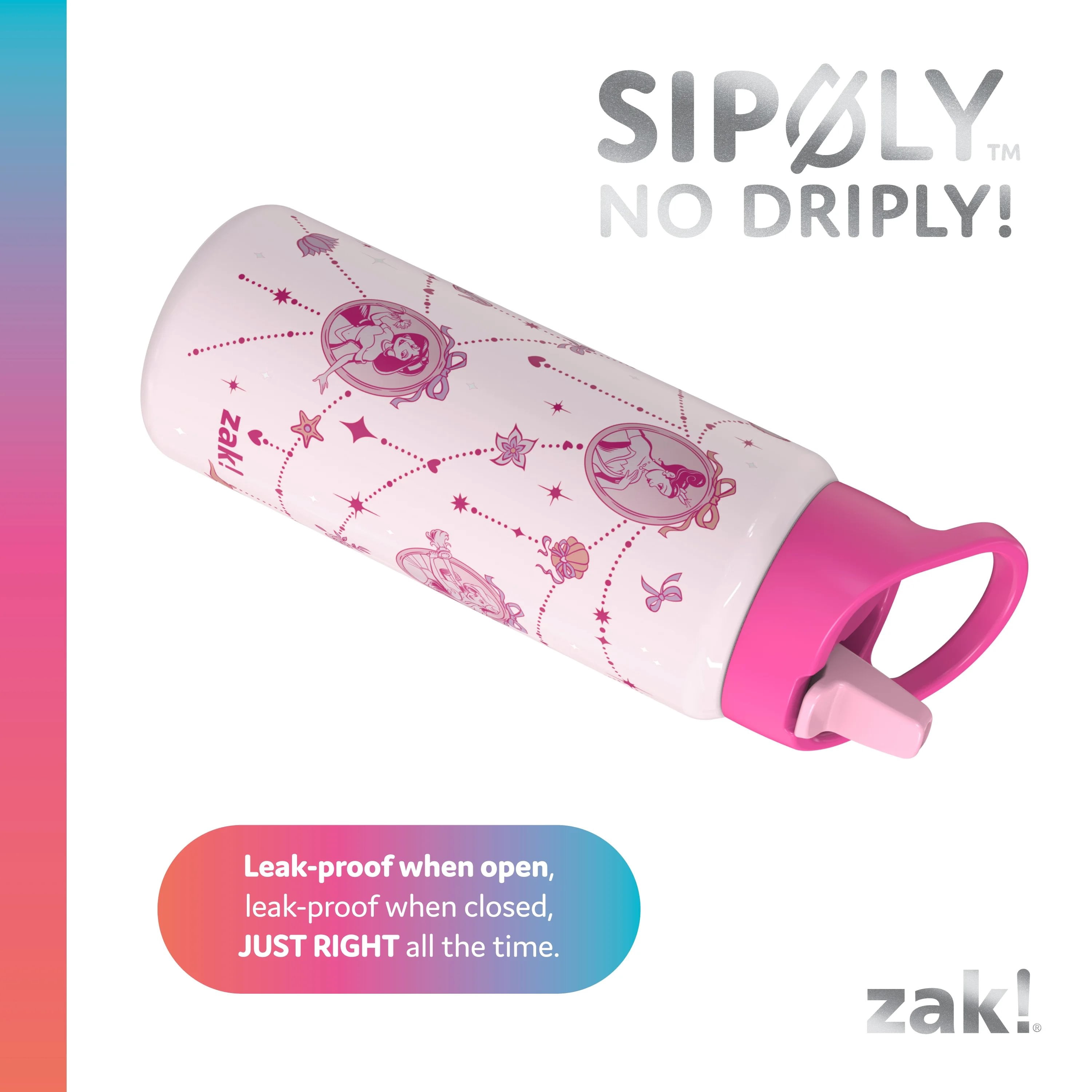 Zak Designs 20oz Princess Stainless Steel Clutch