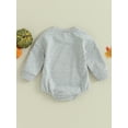 thumbnail image 4 of Bagilaanoe Newborn Baby Girl Boy Halloween Romper Sweatshirt Long Sleeve Bodysuits Pumpkin Print Pullover 3M 6M 12M 18M Infant Casual Tee Tops, 4 of 9