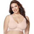 thumbnail image 1 of Just My Size Pure Comfort Women`s Front-Close Wirefree Bra, 2X, Sandshell, 1 of 2