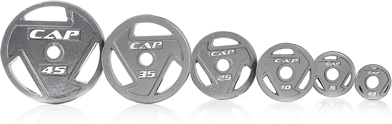 CAP Barbell, 45lb 2 inch Olympic Grip Weight Plate, Grey