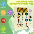 thumbnail image 2 of LINFANG Busy Board with LED Light Up Switch Wood Toddler Toys Educational Toddler Busy Board Portable Light Up Busy Board Sturdy Light Up Switch Board for Kids, 2 of 9