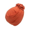 thumbnail image 3 of Women Headscarf Solid Color Bow-knot Soft Breathable Hat Retro Headwrap for Ladies Hair One Size, 3 of 9