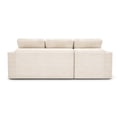 thumbnail image 4 of Muumblus 105" Oversized Modular Sectional Sofa with Movable Ottoman, L-Shaped Boneless Cloud Couch, Modern Sleeper Sofa for Living Room, White Corduroy, 4 of 6