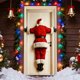 thumbnail image 4 of Adornos navideños divertidos para la parte trasera de la puerta, pancartas divertidas de Papá Noel para la parte trasera de la puerta, decoración navideña divertida para la entrada con regalo, adornos, 4 of 5