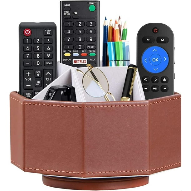Remote Control Holder, Swivel Desk Organizer and Decorations for Living