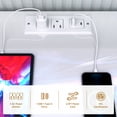 thumbnail image 6 of ChVans 80.7" Modern LED TV Stand for TVs up to 90" with LED Lights & Outlet, High Gloss Entertainment Center with Open Shelves Storage, Media Console TV Stands for Living Room, Game room, Bedroom, 6 of 7
